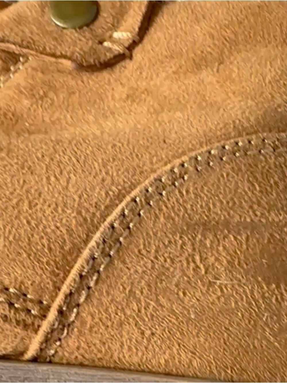 Women’s Tan Suede Lace-Up Ankle Boots with Patterned Collar - Picture 12 of 14